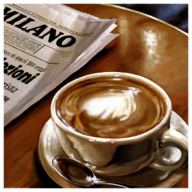 Beautiful frothy capuccino 2 for 1