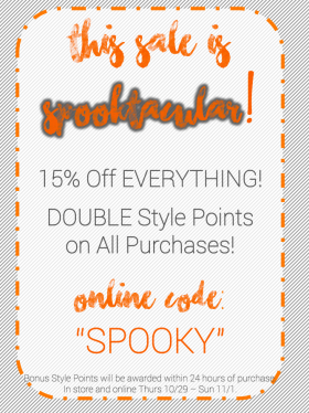 15% Off Everything + Double Style Points
