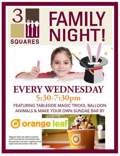 Wednesday is Family Night