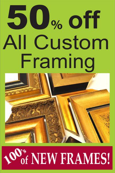 50% off Custom Framing