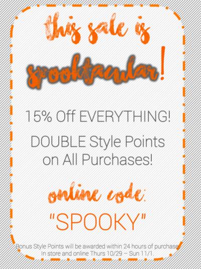 15% Off Everything + Double Style Points
