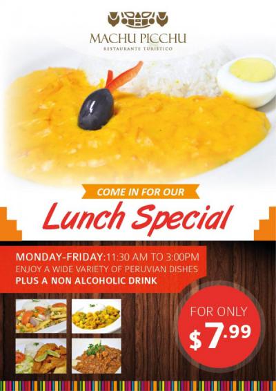 Enjoy Our Lunch Special for Only $7.99