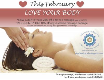 New Clients - save 25% on massage!